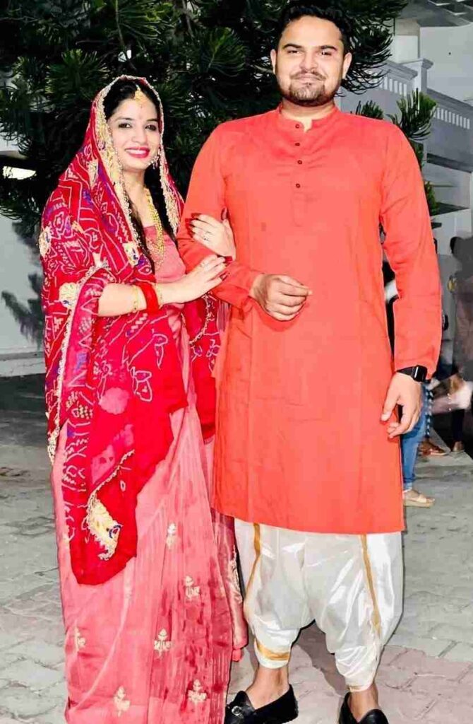 Prateek Bhushan Sharan Singh with his wife